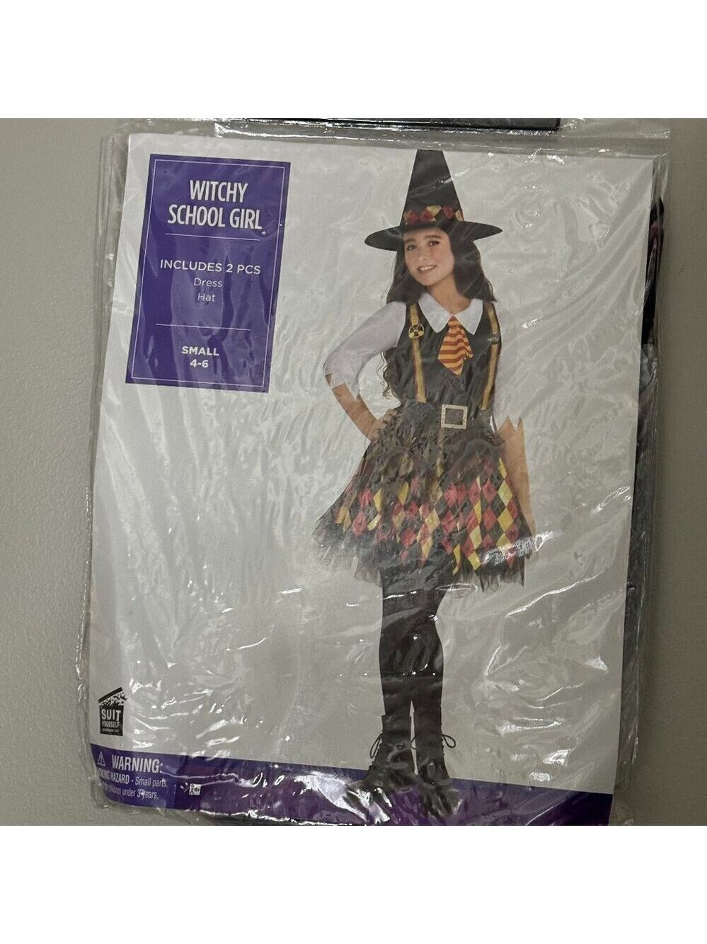 NWT Witchy School Girl 2 Piece Costume. Size Child Small 4-6